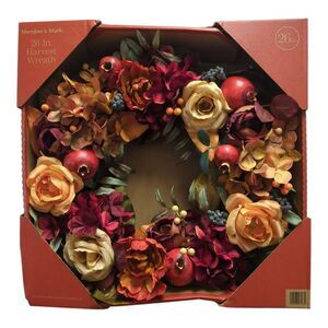 Member’s Mark Harvest Floral Wreath with Red Pomegranates & Berries